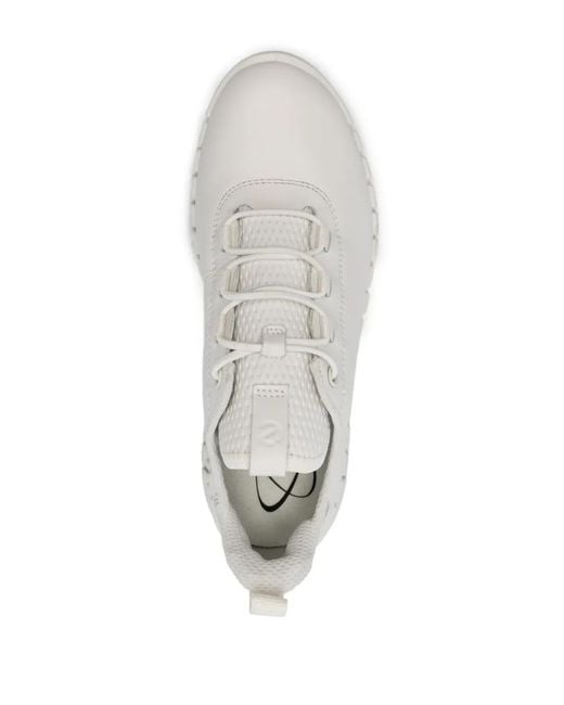 Ecco White Gruuv Leather Sneakers