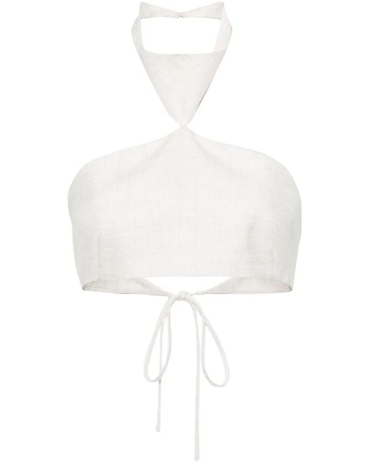 Philosophy Di Lorenzo Serafini Cropped Top Met Halternek in het White