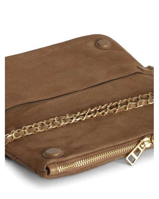 Zadig & Voltaire Brown Rock Clutch Bag