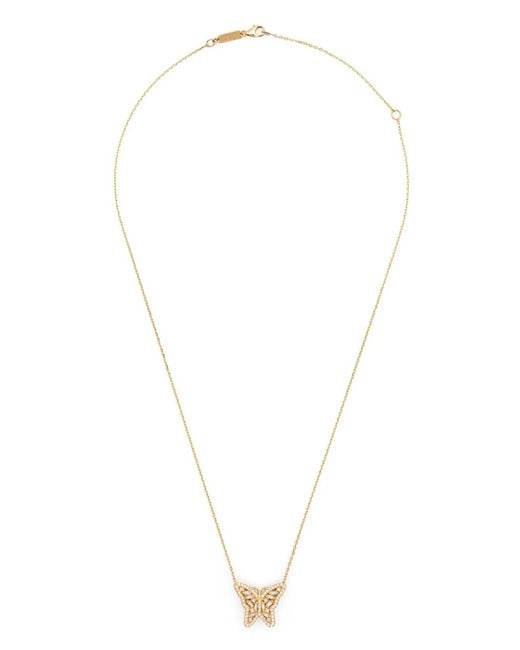 Suzanne Kalan White 18Kt Small Bold Butterfly Diamond Necklace