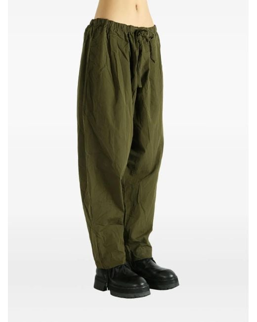 Casey Casey Green Tippy Elastic-Waist Drawstring Trousers