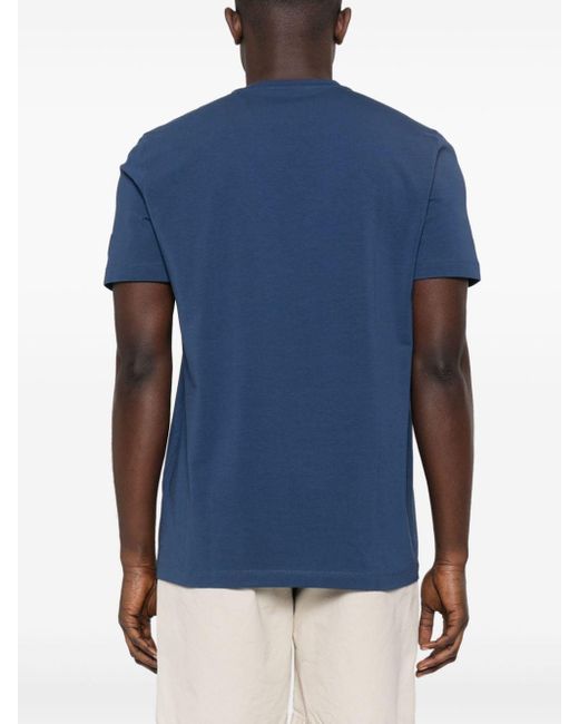 Camiseta con parche del logo Corneliani de hombre de color Blue