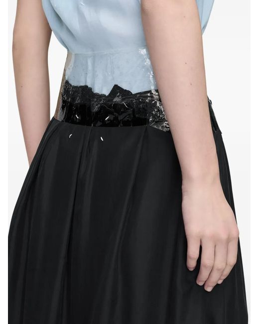 Maison Margiela Black Zip-Fastening Midi Skirt