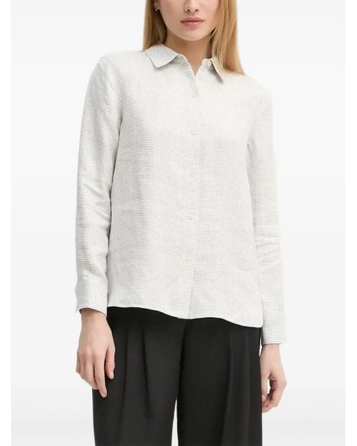 Camisa a cuadros Theory de color White