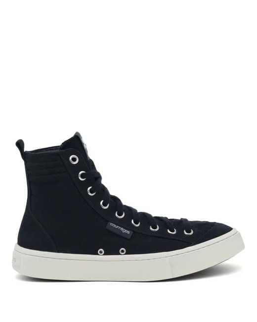 Courreges Blue Canvas 01 High-Top Sneakers for men