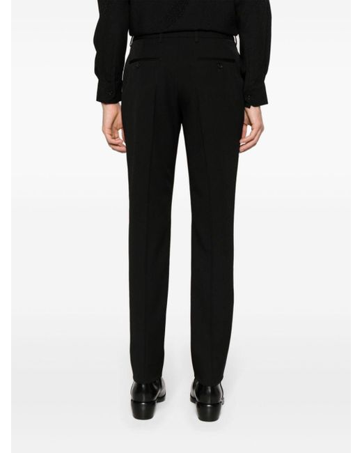 Pantalon de costume en laine Saint Laurent pour homme en coloris Black
