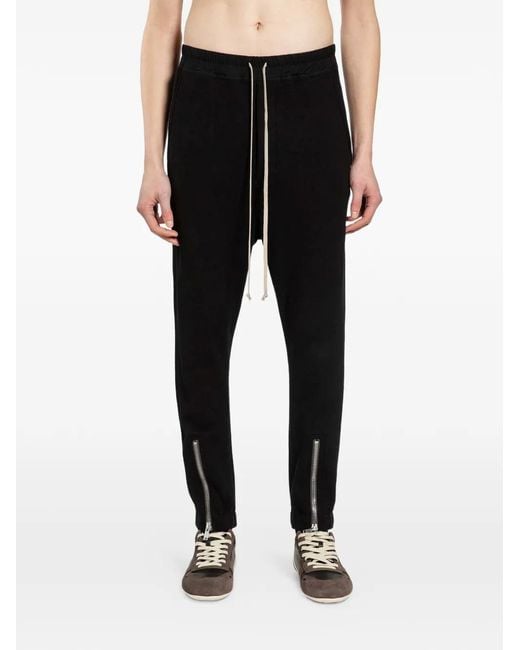 Rick Owens Black Wool Track Pant for men