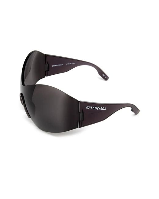Balenciaga Black Ski Cat Oversized-Frame Sunglasses