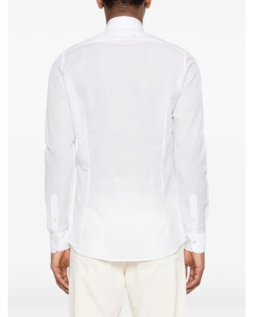 Tagliatore White Buttoned Shirt for men
