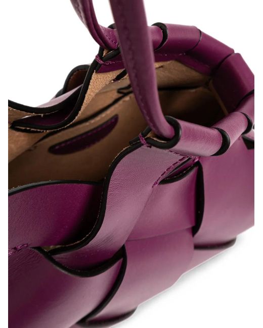 Ulla Johnson Purple Charlotte Woven Shoulder Bag