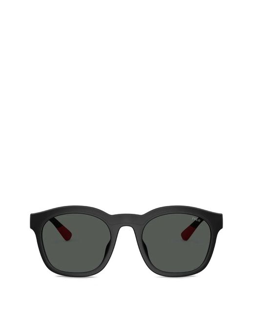 Polo Ralph Lauren Black Round-Frama Sunglasses for men