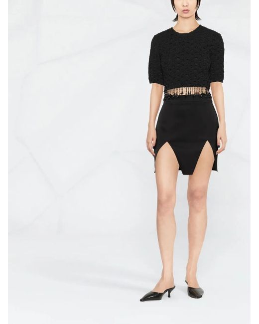 V:PM ATELIER Black Cut-Out Mini-Skirt