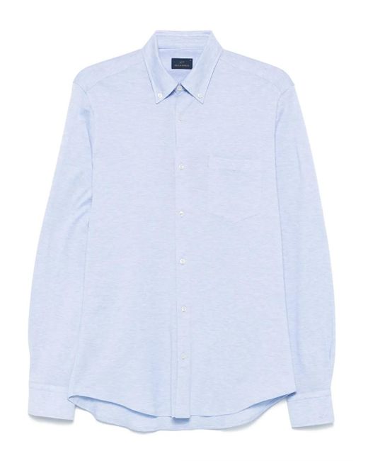 Paul & Shark Blue Mélange-Effect Shirt for men