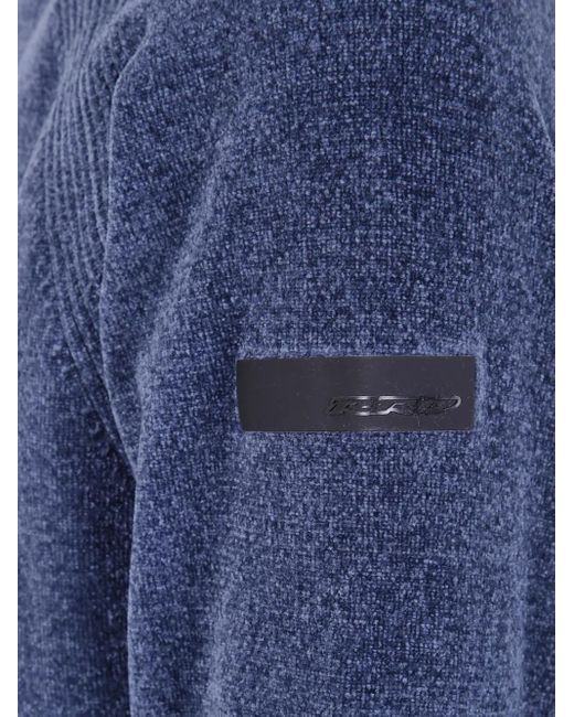 Rrd Blue Raglan-Sleeve Patch-Pocket Sweater for men