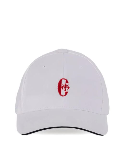 Conte Of Florence Gray Embroidered-Logo Baseball Cap for men