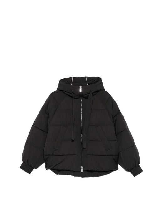 Pinko Black Hooded Puffer Jacket
