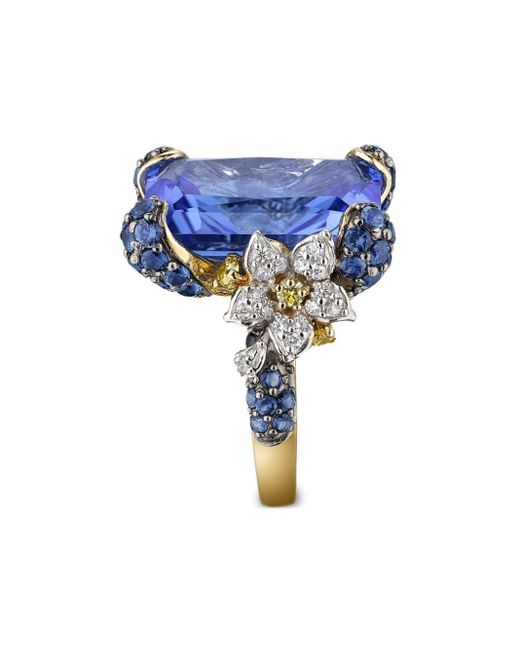 Anello Blue Cinderella in oro Vermeil 18kt di Anabela Chan
