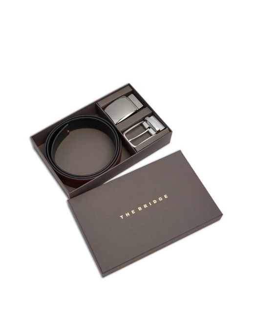 The Bridge Brown Reversible Leather Belt for men