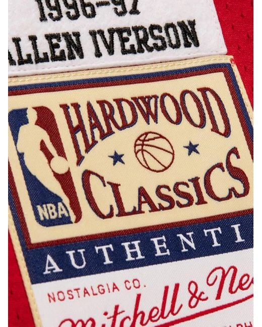 Mitchell & Ness Red "Nba Philadelphia 76Ers 96 Allen Iverson" Authentic Jersey for men