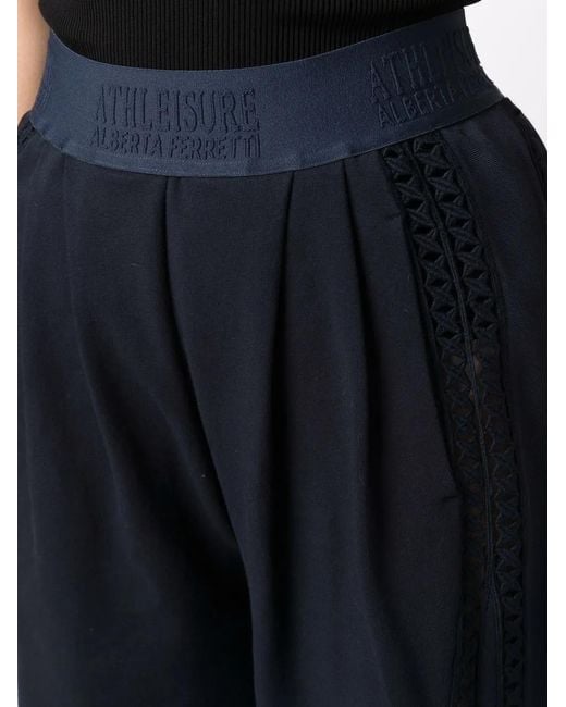 Alberta Ferretti Blue Cut-Out Detail Shorts