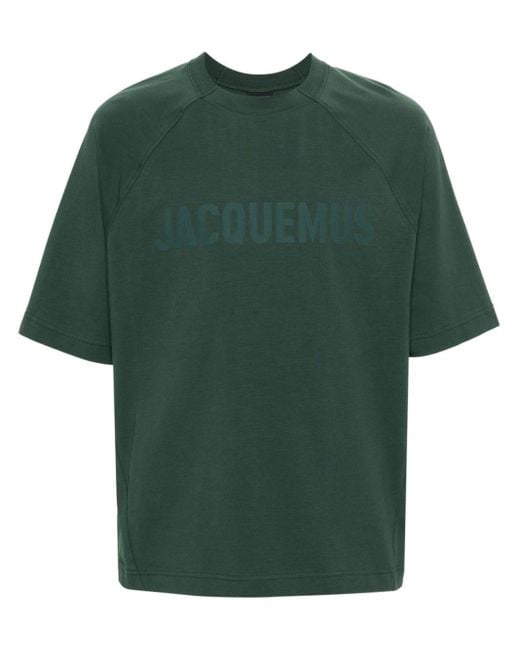 メンズ Jacquemus Le Tshirt Typo コットンtシャツ Green