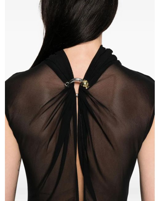 Jean Paul Gaultier Black The Long Sequin Long Dress