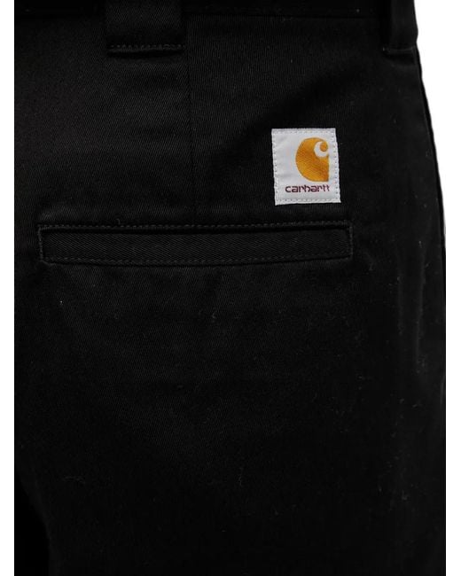 Carhartt Black Craft Logo-Patch Shorts for men