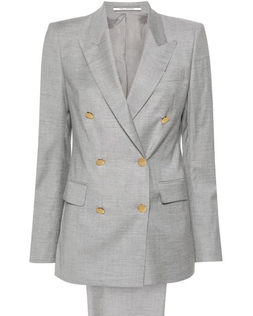 Tagliatore Gray Mélange Double-breasted Suit