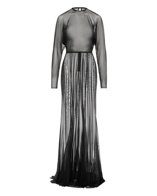 V:PM ATELIER Gray Langärmeliges Kosa Kleid mit Sheer-Effekt