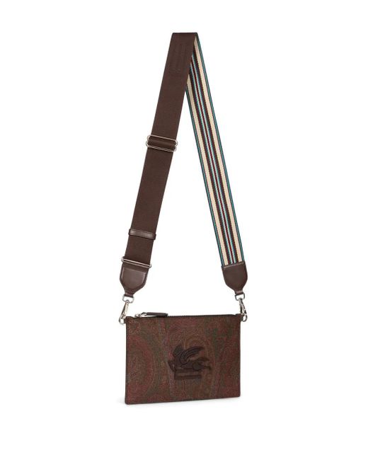 Etro White Pegaso-Motif Shoulder Bag for men