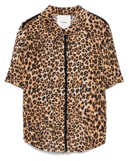 Nanushka Brown Clare Blouse
