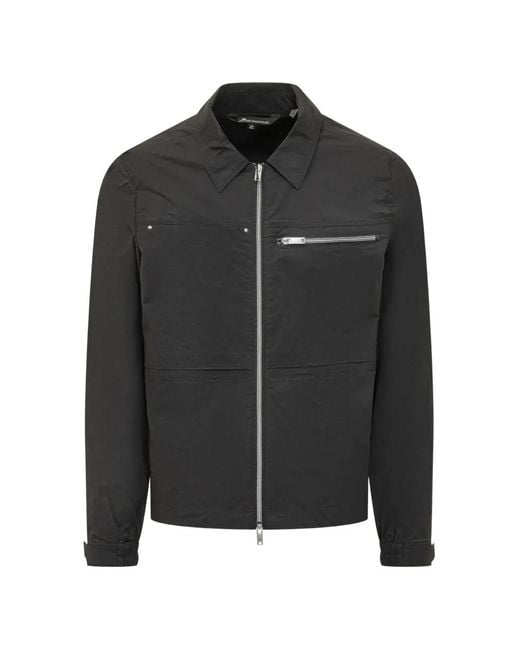 Moose Knuckles Black Zip Topflight Shirt Jacket for men