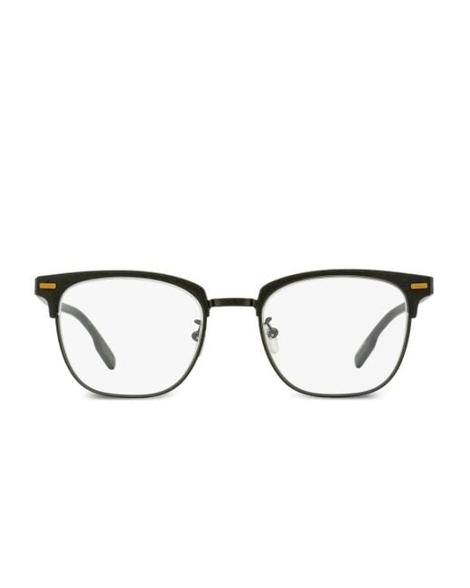 Zegna Brille Mit Eckigem Gestell in Black für Herren