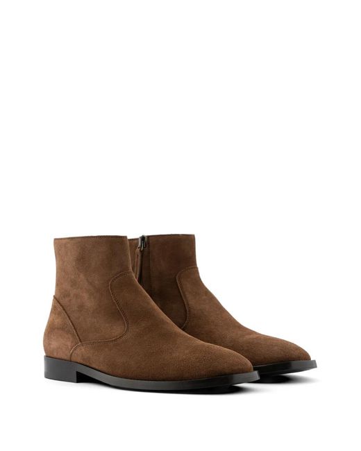 靴 BUTTERO 00's Leather Side Zip Boots Buttero Zip Boots in Brown for Men | Lyst