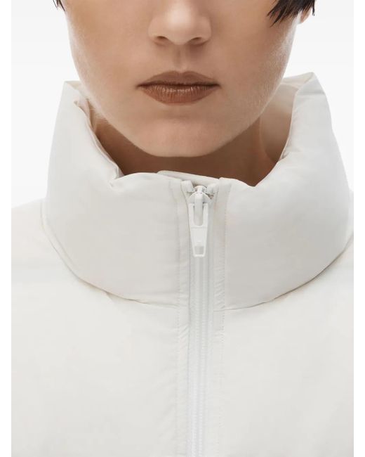 Alexander Wang White Cropped Puffer Jacket