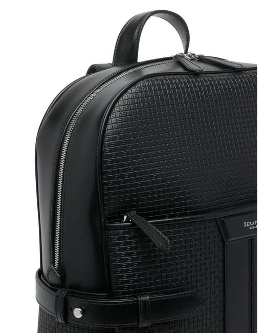 Serapian Black Stephan Zip Backpack