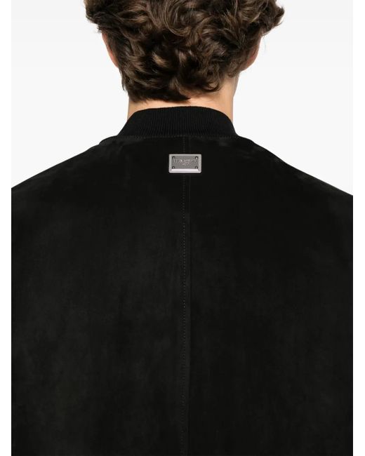 Dolce & Gabbana Black Suede Bomber Jacket for men