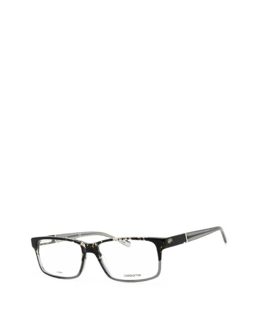 Liz Claiborne Black Rectangle-Frame Glasses for men