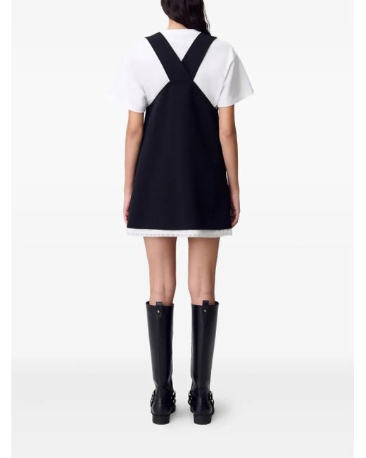 Claudie Pierlot Black Kleid Mit Geknöpfter Tasche
