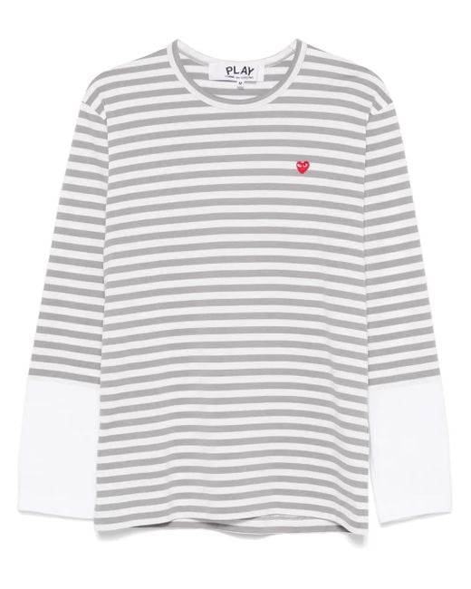 COMME DES GARÇONS PLAY White Mini Heart-Patch T-Shirt