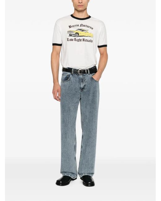Second/Layer Blue Big Papi Straight-Leg Jeans for men