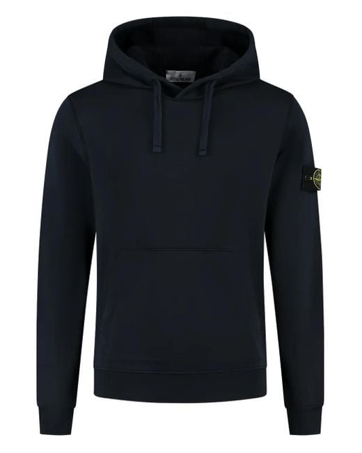 Felpa Con Logo E Cappuccio di Stone Island in Blue da Uomo