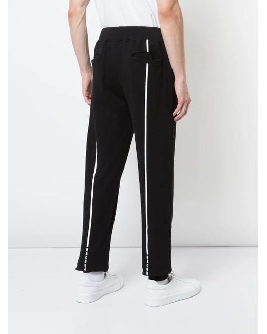 Haculla Black Hotel Couple Track Pants for men