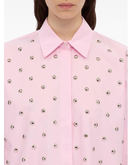 MSGM Verfraaid Overhemd in het Pink