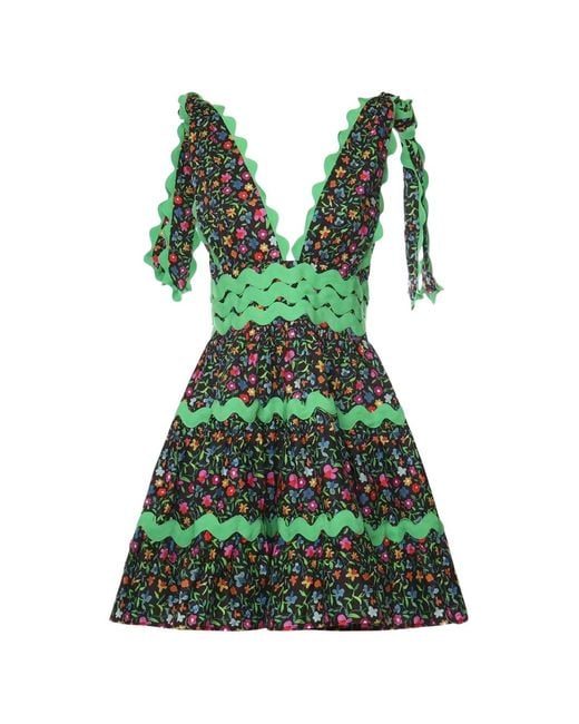 Celiab Green Robe Courte Cheli À Bretelles Ajustables
