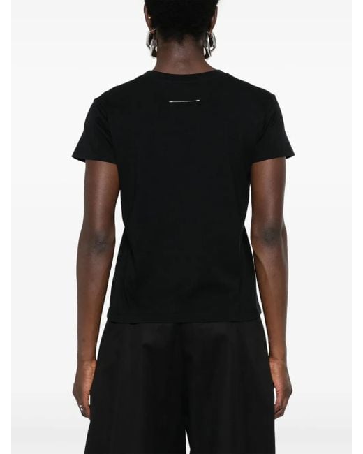 MM6 by Maison Margiela Black T-Shirt With Logo
