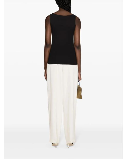 Ralph Lauren Black Kelly Fine-Ribbed Tank Top