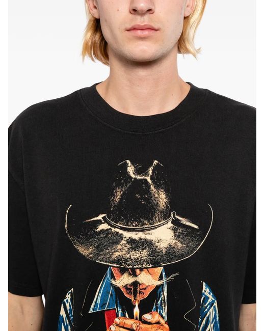 Melt Black T-Shirt À Imprimé Graphique for men