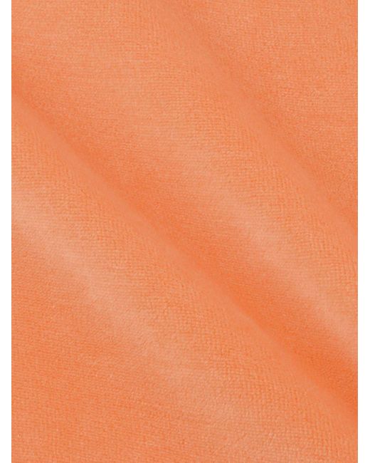 Sporty & Rich Orange Italic Logo Cotton Polo