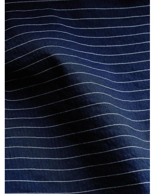 A Kind Of Guise Blue Tsavo Striped Hooded Jacket for men